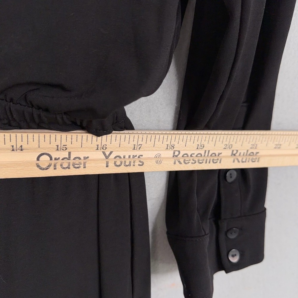 Chicos Travelers Jumpsuit Womens 2 Petite Black Easy Chick Utility Pockets NWT - Picture 13 of 15